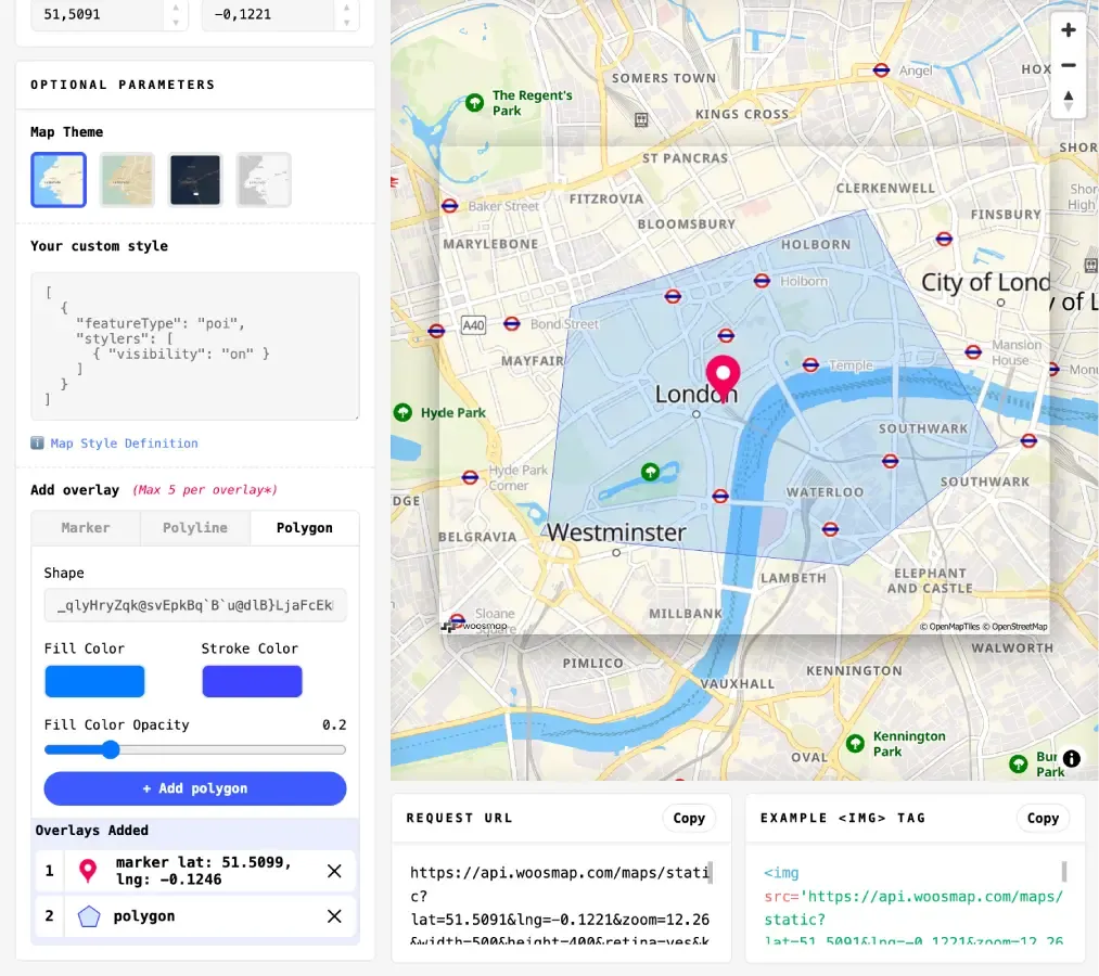 Customize Map Parameters in Real Time